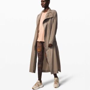 Lululemon LAB NWOT Moraine Coat (long glide trench cinch) Nomad Medium